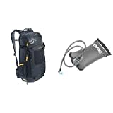 EVOC FR TRAIL BLACKLINE 20l Protektor Backpack für Bike-Touren & Trails HYDRATION BLADDER 2L Trinkblase für den Rucksack (Größe: L/M, Rückenprotektor, Belüftungssystem), Schwarz/Carbon Grau