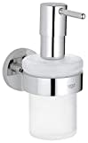 GROHE Essentials - Seifenspender (mit Halter, verdeckte Befestigung, pflegeleicht, langlebig) , chrom, 40448001, 15