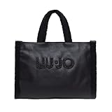 Liu Jo Damen Tote Bag/Handtasche/Shopper Schwarz Kunstleder-Textil, Größe:-, Farbauswahl:schwarz