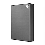 Seagate One Touch 5TB tragbare externe Festplatte, Hardwareverschlüsselung mit Kennwortzugriff, PC, Notebook & Mac, USB 3.0, Space Gray, inkl. 2 Jahre Rescue Service, Modellnr.: STKZ5000404