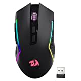 Redragon M693 Wireless Gaming Mouse, 8000 DPI kabelgebundene/drahtlose Gamer-Maus mit 3-Modi-Verbindung, Bluetooth & 2.4G Wireless, 7 Makro-Tasten, langlebige Akkukapazität und RGB für PC/Mac/Laptop