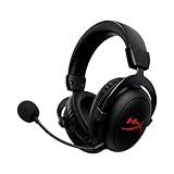 HyperX Cloud II Core Wireless Gaming-Headset, 2,4 GHz, 80 Stunden Akkulaufzeit, DTS Headphone Surround Sound, 53-mm-Treiber, Abnehmbares Mikrofon mit Geräuschunterdrückung, PC-kompatibel, Schwarz