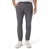 Mizzen+Main Helmsman Herren-Jogginghose – knitterfrei, feuchtigkeitsableitende Golf-Jogginghose für Männer mit 4-Wege-Stretch, schmale Passform, anthrazit massiv, 35W / 29L