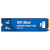 WD Blue SN5000 NVMe SSD 4 TB interne SSD (Geschwindigkeiten von bis zu 5.500 MB/s/5.000 MB/s Lesen/Schreiben, 1.200 TBW, Western Digital nCache 4.0, Acronis True Image for Western Digital)