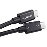 Maxonar [Intel Zertifiziert] Thunderbolt 4 Kabel 1m, TB4 Kabel,USB 4,40Gbits,8K Display,Kompatibel mit Mac Studio,Studio Display,für i-Phone 15 Pro/Max Macbook air/Pro M2,M1 MacBook,Hub,SSD,eGpu