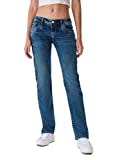 LTB Jeans Damen Valentine Straight Fit Jeanshose Denim Stretch Hose Pants Tiefer Bund Basic Baumwolle Blau w29, Farbe:Blue Lapis Wash (3923), Größe:29W / 32L, 50201-12747-3923