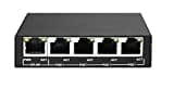 POE Switch PS504 Power Over Mini Ethernet, 5x RJ45 LAN-Port, 4x RJ45 LAN-Port, 802.3AF, 48V / 60W.