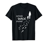 Hund - Never walk alone - Doglovers Hundeliebhaber Gassi T-Shirt