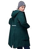 33,000ft Damen Wintermantel Lange Warme Winterjacke Parka Regenjacke Verdickene Funktionsjacke Mit Kapuze Übergangsjacke Outdoorjacke, Petrol M