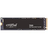 Crucial T500 SSD 1TB PCIe Gen4 NVMe M.2 Interne SSD, bis 7300MB/s, für Gaming und Programme, kompatibel mit Laptop und Desktop, Microsoft DirectStorage - CT1000T500SSD8