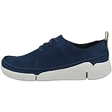 Clarks Tri Clara, Damen Derby, Blau (Navy Nubuck), 43 EU (9 UK)