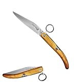 Original Oryx Taschenmesser/Steakmesser, Ring-lock Forkbrand aus Solingen - Olive, Premium, 11 cm Klingenlänge, einklappbar