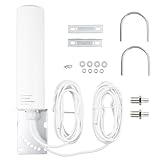 BOOBRIE 4G 5G LTE Antenne Outdoor 10dBi Antenne 698-2700 3300-3800MHz WiFi Antenne Outdoor SMA Stecker RG58 Kabel 5M SMA Buchse zu TS9 Stecker Adapter Hohe Verstärkung 3G 4G LTE OmniDirectional