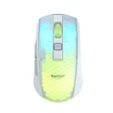 Roccat Burst Pro Air - leichte, symmetrische, kabellose, optische RGB-Gaming-Maus mit Optical Owl-Eye Sensor mit 19.000 DPI, optischen Tasten-Switches, Titan Mausrad, 81 Gramm Gewicht, weiß