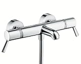 hansgrohe Ecostat Comfort Care Aufputz Wannenthermostat, für 2 Funktionen, extra lange Griffe, Chrom