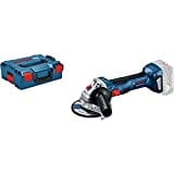 Bosch Professional 18V System Akku Winkelschleifer GWS 18V-7 (inkl. Zusatzhandgriff, Aufnahmeflansch, Schutzhaube, Schnellspannmutter, Zweilochschlüssel, L-BOXX-Einlage, L-BOXX, ohne Akku/ Ladegerät)