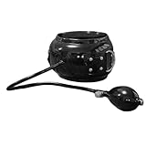 GREEFEI Aufblasbarer Latex Kragen mit Reißverschluss,Latex Halsbänder Unisex,Halsschutz Gummi Bondage Halsband Party Kostüm M