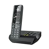 Gigaset Comfort 520A - Schnurloses DECT-Telefon mit Anrufbeantworter - Elegantes Design - Freisprechfunktion - Komfort Anrufschutz - Adressbuch mit 200 Kontakten,titan-schwarz [Deutsche Version]