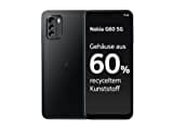 Nokia G60 5G Smartphone, 6.58" HD+120Hz Display, 4GB RAM&128GB Storage, Android 12, 50MP AI Kamera, hergestellt aus 60% recyceltem Plastik, 2 Tage Akkulaufzeit-Schwarz, 101Q7505H022