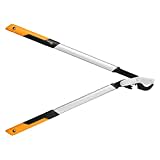 Fiskars PowerGear X Bypass-Getriebeastschere für frisches Holz, Antihaftbeschichtet, Gehärteter Präzisionsstahl, Länge: 80 cm, Schwarz/Orange, LX98-L, 1020188