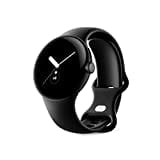 Google Pixel Watch – Android-Smartwatch mit Aktivitätsaufzeichnung – Smartwatch mit Herzfrequenz-Tracker – Edelstahlgehäuse in Matte Black mit Sportarmband in Obsidian, LTE