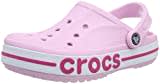 Crocs Bayaband Clogs für Damen und Herren mit Fersenriemen für sicheren Halt 38-39 EU Ballerina Pink/Candy Pink