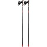 Leki Walker Platinium Nordic Walking Stock, Visible Carbon/White/Red, 100