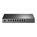 TP-Link TL-SG2008P 8-Port Smart Managed Netzwerk LAN Switch mit 4 PoE+ Ports (62 Watt, IEEE-802.3af/at, Zentrales Cloud-Management, Omada SDN, QoS, IGMP, LAN ) Schwarz, Geschäfts-Netzwerk