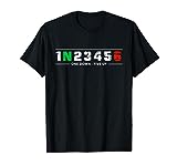 1N23456 Motorrad Gänge Schaltung Motorradfahrer Motiv T-Shirt