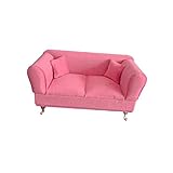 MagiDeal 1:6 Sofa Miniatur Möbel, Schmuckaufbewahrung Koffer, Wohnzimmer Ornamente, Schmuckkästchen-Organizer für 12-Zoll-Puppenzubehör, Sofa für zwei Personen