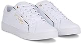 Tommy Hilfiger Damen Cupsole Sneaker Tommy Signature Schuhe, Weiß (White), 42 EU