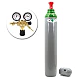 Gasflasche mit Minderer Reines 4.8 Argon (100%) Schweißgas 10 Liter TIG/WIG MIG 2.1m3