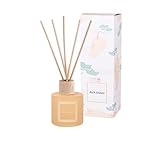 AVA & MAY Aruba Diffuser (100 ml) – vegane Duftstäbchen aus Rattan mit Duft für ca. 4 Wochen – mit hochwertigem Duftöl aus Litschi, Magnolie und Vanille