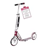 HUDORA BigWheel 205 Scooter - Stabiler Aluminium-Roller - Höhenjustierbarer & zusammenklappbarer Cityroller mit Ständer - Sportlicher Kinder- & Erwachsenenroller für bis zu 100kg