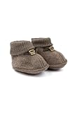 Mikk-line Woll Hausschuhe Kinder 86/92 Melange Denver | Krabbelschuhe Baby in Wool Und Polyster Für Mädchen und Jungen | Woll-Babysocken | Lauflernschuhe Baby | Babyschuhe 0-6 Monate