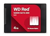 WD Red interne Festplatte 4 TB (3,5 Zoll, NAS Festplatte, 5.400U/min, SATA 6 Gbit/s, NASware-Technologie, für NAS-Systeme im Dauerbetrieb) rot