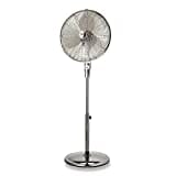 Fakir prestige VL 45 GF – Höhenverstellbarer Standventilator mit Fernbedienung & 3 Leistungsstufen I Ventilator mit 75 °Oszillation & Timer I Höhenverstellbar von 100 - 135 cm I Gun Metal I 60 Watt