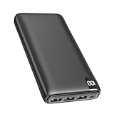 Power Bank 26800mAh Externer Akku: Riapow Powerbank 3A Schnelles Aufladen (USB C Input & Output) Tragbares Handy Ladegerät mit 4 Ausgänge für Smartphones, Tablets