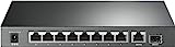 TP-Link TL-SG1210P 10 Port Gigabit PoE LAN Switch (8 Gigabit PoE+ Ports, 1 Gigabit SFP Port, 63 W, IEEE-802.3af/at, Plug-and-Play Installation, QoS, IGMP,lüfterlos) Schwarz