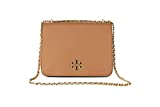 Tory Burch 67290 Brown Britten Large Verstellbare Damen Umhängetasche Leder, bark, Large