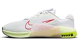 Nike Damen METCON 9 Trainingsschuh, White/Bright Crimson-Volt-Barely Volt, 41 EU