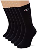 Champion Unisex Socks Basics 6pk Crew Füßlinge, Schwarz, 43-46 EU