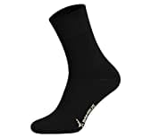 Tobeni 6 Paar Bambussocken ohne Gummi Unisex Bambus Business-Socken für Damen und Herren Farbe Schwarz Grösse 39-42