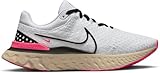 Nike Herren React Infinity 3 Men's Road Running Shoes Sneaker, Weiß Weiß Perle Rosa Hyper Schwarz, 43 EU