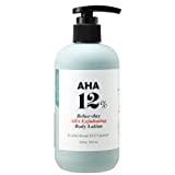 [VILLAGE11FACTORY] AHA BODY LOTION GLYCOLIC ACID AHA 12% (300 g) Korean Skincare – Peeling-Körperlotion - 7 Arten von Hyaluronsäure und Centella Asiatica für glatte, hydratisierte und strahlende Haut