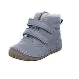 Froddo Kinder Stiefel G2110113 Mädchen Jungen Winter Leder Stiefel Klettverschluss Grau (Grey) Größe 25 EU