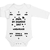 Shirtgeil Baby Body Papa - Du Schaffst Das - Witziger Strampler für Väter - Kurzarm- und Langarm-Bodys - Lustige Babykleidung mit Spruch - Vater Geschenk - Hochwertiger Babystrampler