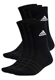 adidas 6 Paar SPW CREW 6p Tennissocken Sportspocken Unisex, Farbe:Black, Socken & Strümpfe:43-45