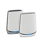 NETGEAR Orbi WiFi 6 Mesh WLAN System RBK852 (WiFi 6 Router + Satellit Repeater, TriBand Mesh AX6000, bis zu 350 m² Abdeckung und bis 100 Geräte bis 6 GBit/s Speed, 8x GB LAN)