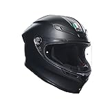 AGV - K6 S E2206 MPLK, Integralhelm Motorrad, Unisex, Mattschwarz, L